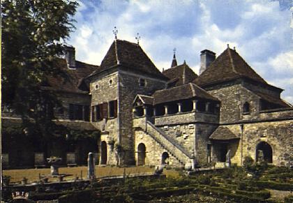 POSTAL 56857: Loubressac Vieux manoir gothique et le jardin