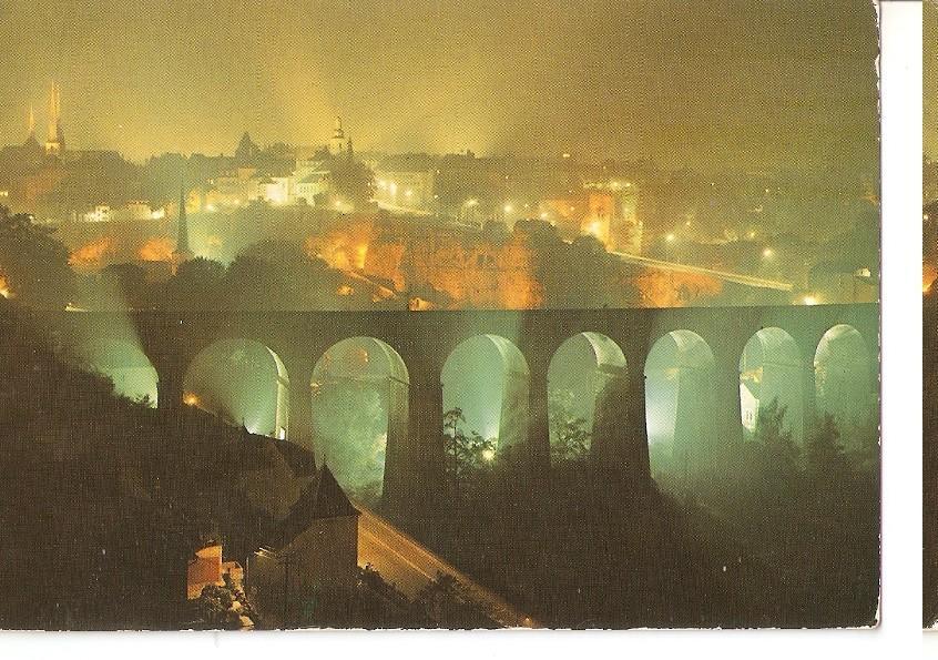 Postal 046118 : Luxembourg. Les illuminations du viaduc de Clausen et du Rocher du Bock