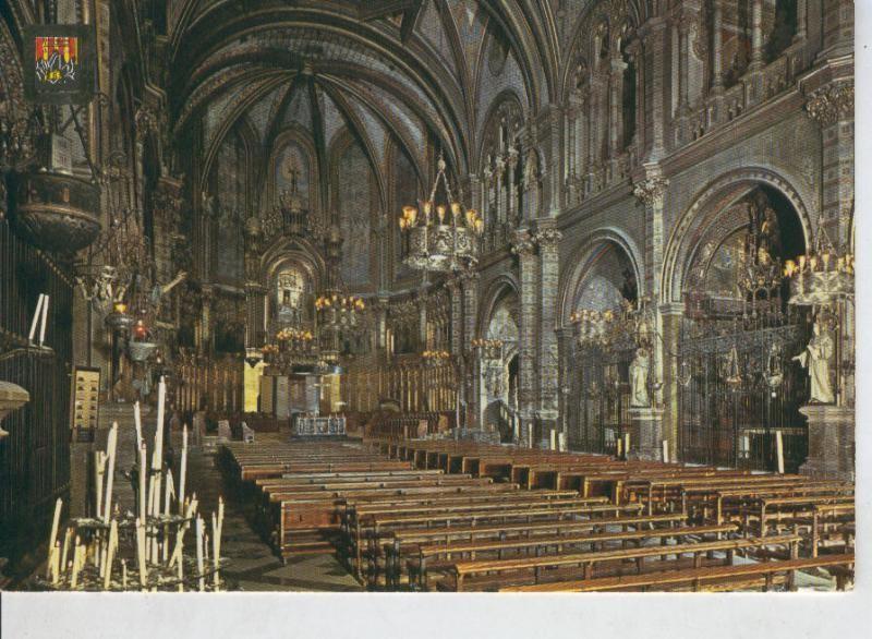 Postal 7120 : Interior basilica de Montserrat