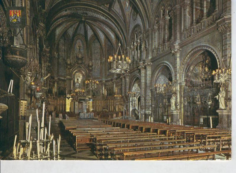 Postal 7120 : Interior basilica de Montserrat
