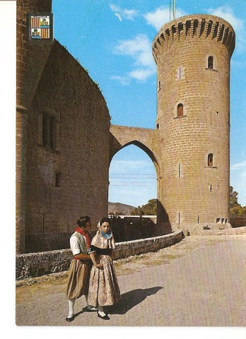 Postal 027816 : Castillo de Beliver. Pareja tipica, Palma Mallorca