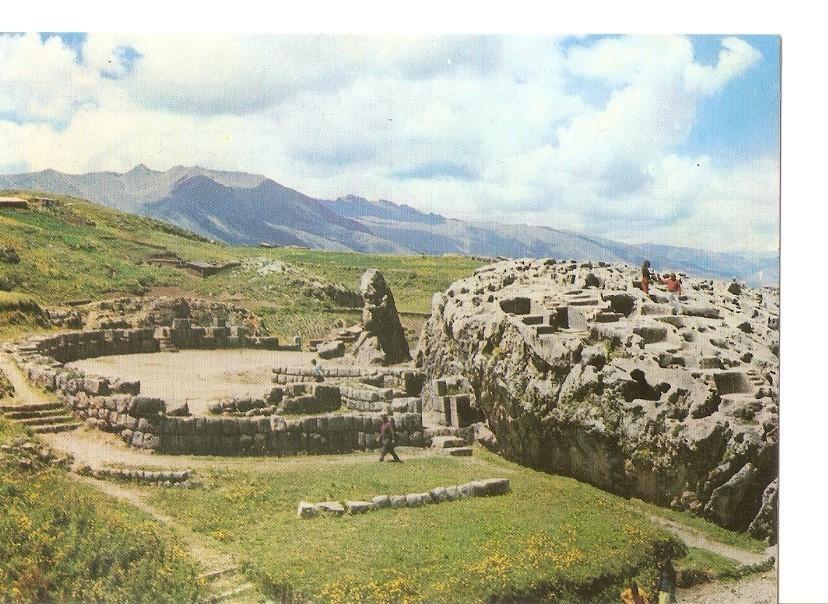 Postal 031344 : Anfiteatro de Kenko. Inca Amphitheatrewith its huge Monolith in center. Cusco-Peru