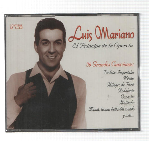 2 Cds: Emi: Luis Mariano - El principe de la Opereta. 36 grandes canciones