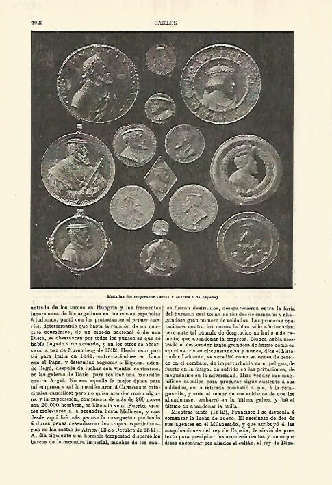LAMINA ESPASA 28354: Medallas de Carlos V