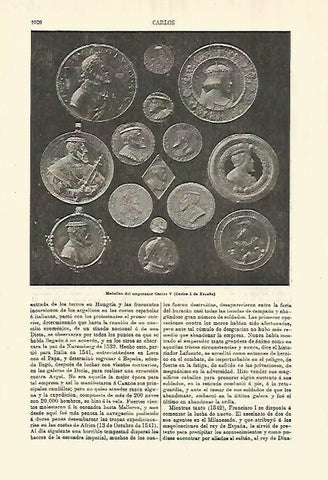 LAMINA ESPASA 28354: Medallas de Carlos V