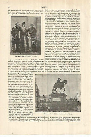 LAMINA ESPASA 28358: Familia de Carlos IV dibujo de Goya