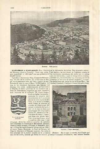 LAMINA ESPASA 28366: Vista de Carlsbad Austria