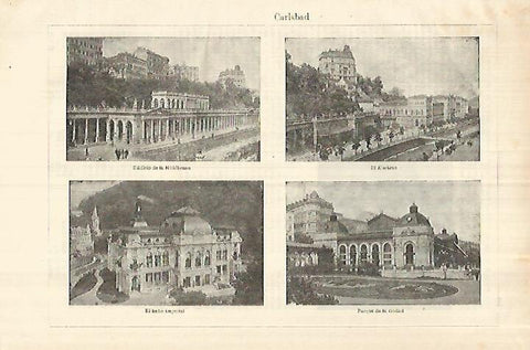 LAMINA ESPASA 28368: Edificios de Carlsbad Austria