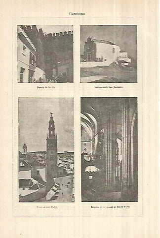 LAMINA ESPASA 28377: Vistas de Carmona Sevilla