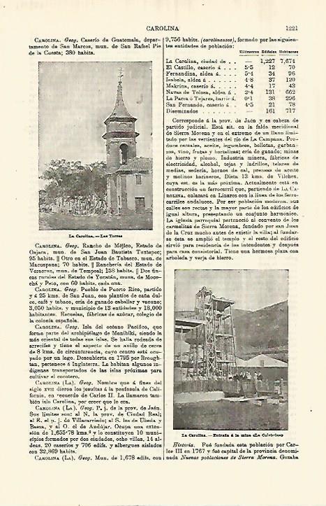 LAMINA ESPASA 28391: Las Torres en La Carolina Argentina
