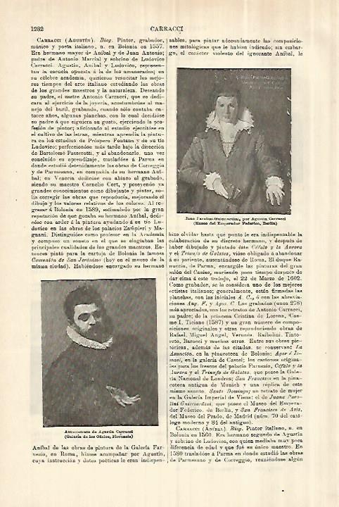 LAMINA ESPASA 28403: Autorretrato de A. Carracci