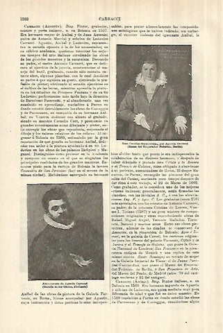 LAMINA ESPASA 28403: Autorretrato de A. Carracci