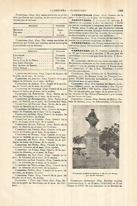 LAMINA ESPASA 28413: Monumento a Isabel la Catolica en Medina del Campo