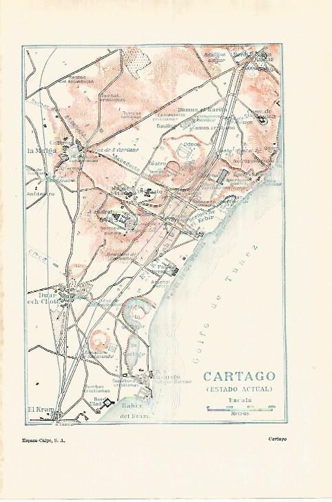 LAMINA ESPASA 28430: Mapa de Cartago