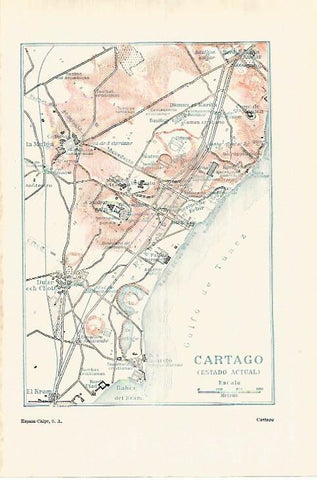 LAMINA ESPASA 28430: Mapa de Cartago