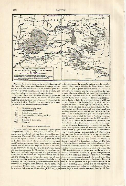 LAMINA ESPASA 28431: Mapa del apogeo de Cartago