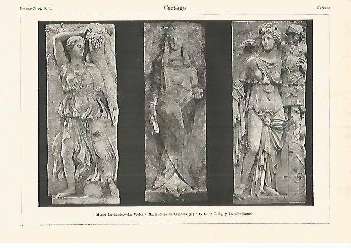 LAMINA ESPASA 28434: Estatuas descubiertas en Cartago