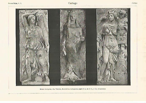 LAMINA ESPASA 28434: Estatuas descubiertas en Cartago