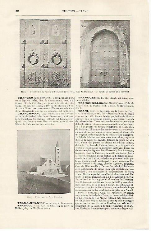 LAMINA ESPASA 28452: Catedral de Trani Italia