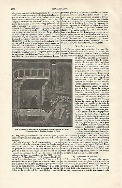 LAMINA ESPASA 28458: San Francisco de Asis predice la muerte de un gentilhombre de Celano