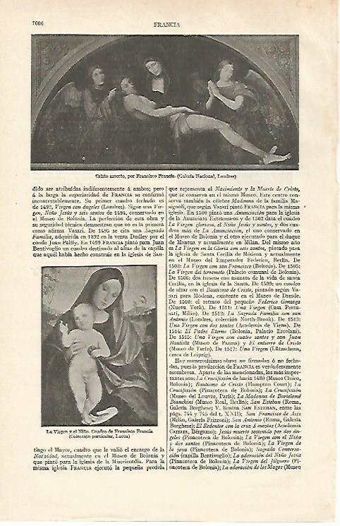 LAMINA ESPASA 28462: Cristo muerto por F. Francia