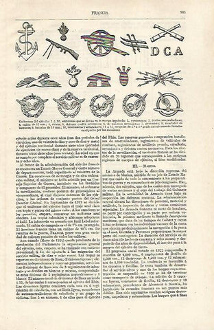 LAMINA ESPASA 28473: Emblemas del Ejercito de Francia