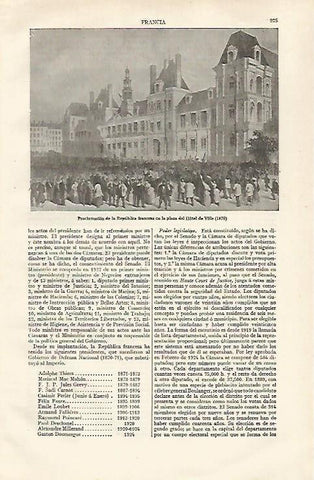 LAMINA ESPASA 28476: Proclamacion de la Republica en 1870