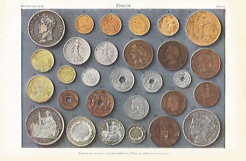 LAMINA ESPASA 28478: monedas de Francia