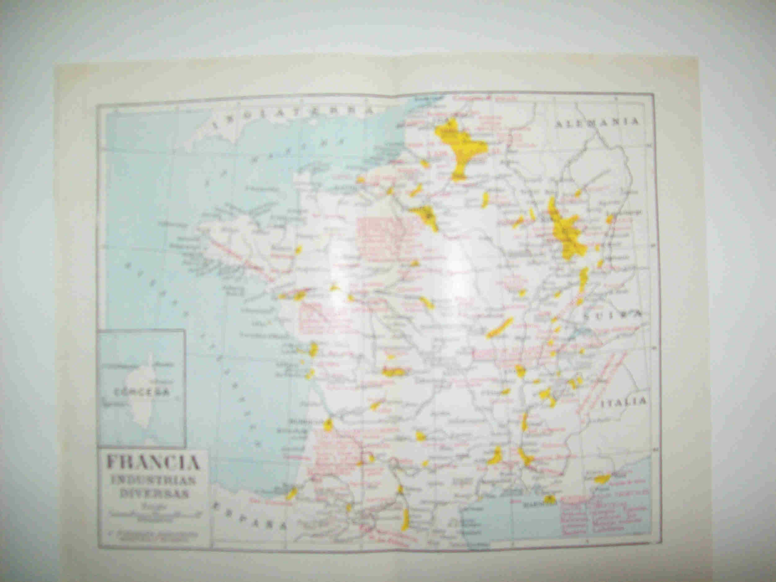 LAMINA ESPASA 28480: Mapa de industria de Francia