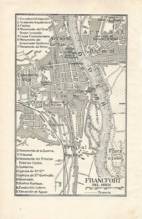 LAMINA ESPASA 28487: Plano de Francfort del Oder