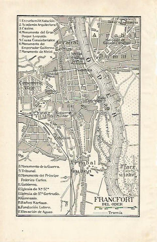 LAMINA ESPASA 28487: Plano de Francfort del Oder
