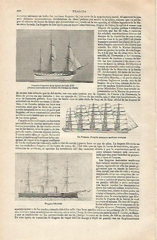 LAMINA ESPASA 28494: Fragata francesa de la epoca de Luis XVI