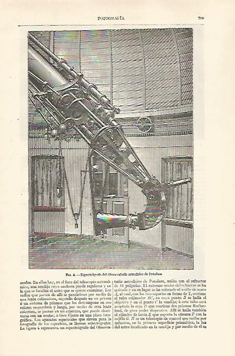 LAMINA ESPASA 28497: Espectografo del Observatorio de Postdam