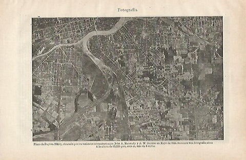 LAMINA ESPASA 28500: Fotografia aera de Dayton en 1924