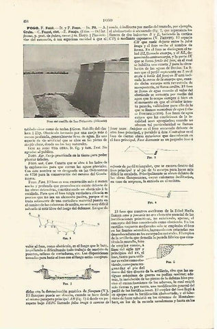 LAMINA ESPASA 28510: Foso del Castillo de San Fernando en Alicante