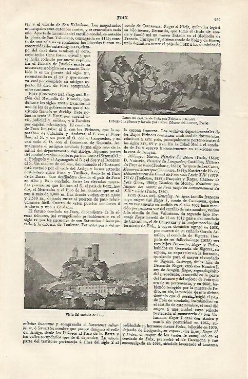 LAMINA ESPASA 28534: Castillo de Foix Francia