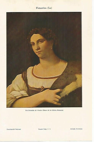 LAMINA ESPASA 28562: La Fornarina por Sebastian del Piombo