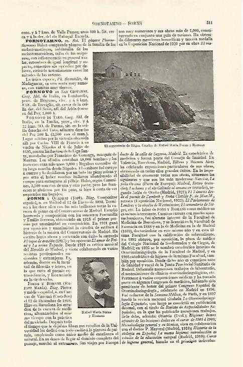 LAMINA ESPASA 28563: Cementerio de Sitges por R. Forns y Romans