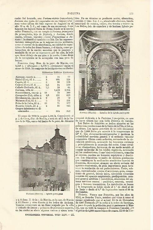 LAMINA ESPASA 28572: Iglesia de Fortuna Murcia
