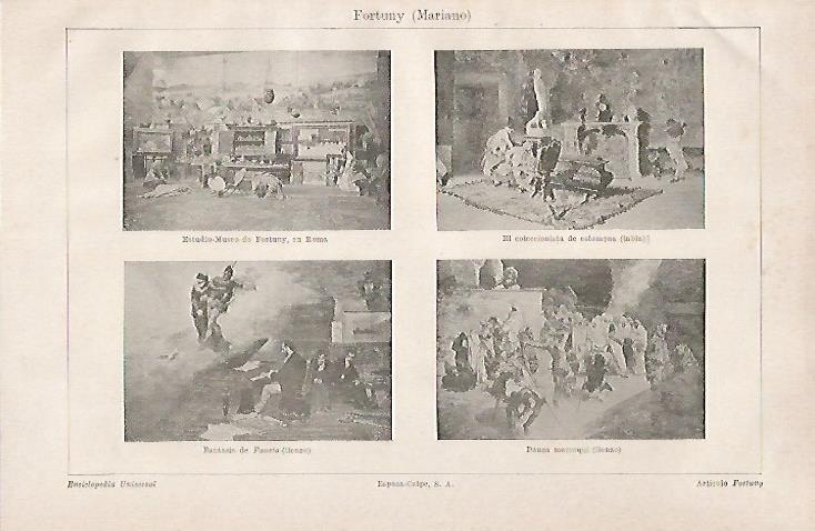 LAMINA ESPASA 28573: Obras de Mariano Fortuny