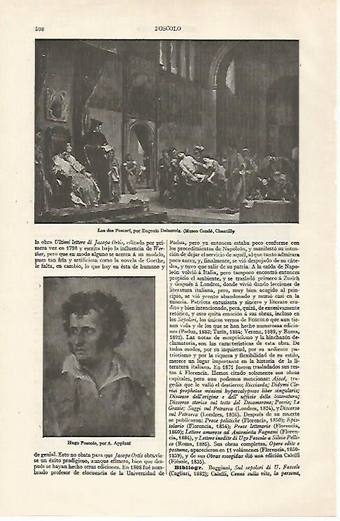 LAMINA ESPASA 28575: Los dos Foscari por Delacroix