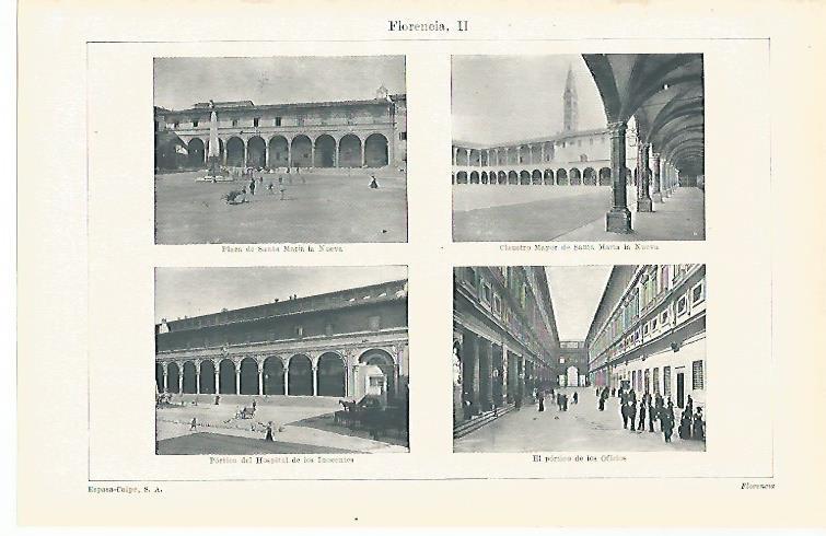 LAMINA ESPASA 28581: Vistas de Florencia