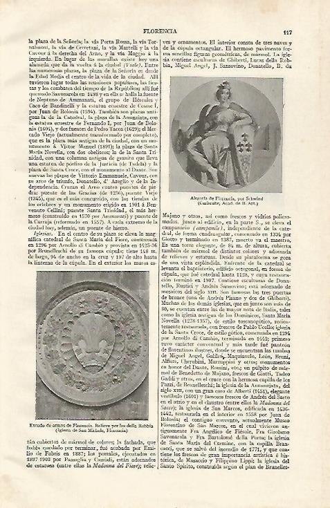 LAMINA ESPASA 28587: alegoria de Florencia por Schwind