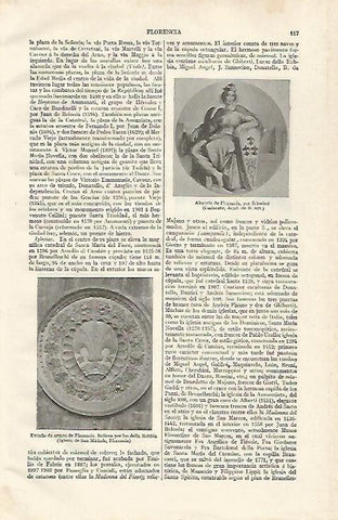 LAMINA ESPASA 28587: alegoria de Florencia por Schwind