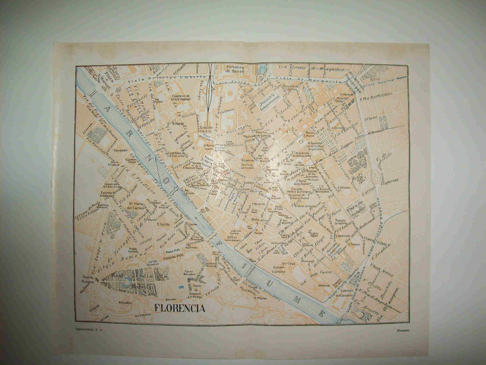 LAMINA ESPASA 28589: Plano de Florencia