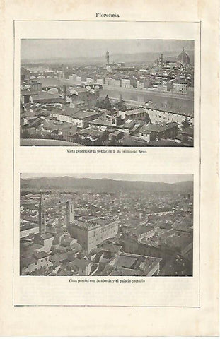 LAMINA ESPASA 28590: Vistas generales de Florencia