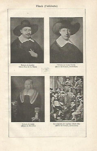 LAMINA ESPASA 28599: Retratos por C. Flinck