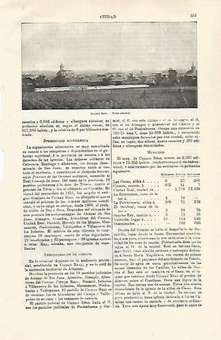 LAMINA ESPASA 28618: Vista de Ciudad Real