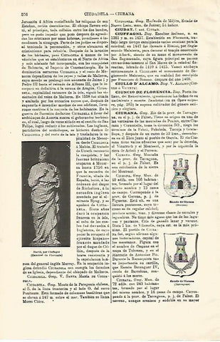 LAMINA ESPASA 28630: Escudo de Ciurana Girona y Tarragona