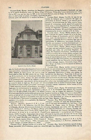 LAMINA ESPASA 28645: Iglesia de San Claudio en Roma